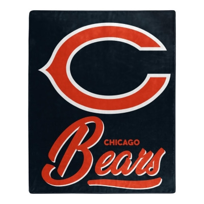 Caseys 9060426987 50 x 60 in. Chicago Bears Raschel Signature Design Blanket 
