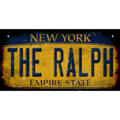 Smart Blonde BP-13836 3 x 6 in. The Ralph New York Rusty Novelty Metal Bicycle Plate 