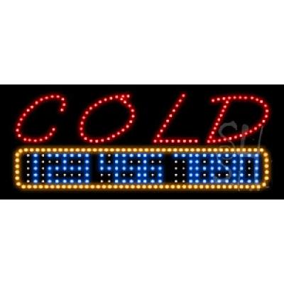 Everything Neon L100-8143 Cold Drinks Animated LED Sign 13" Tall x 32" Wide x 1" Deep 