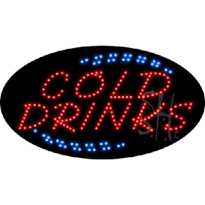 Everything Neon L100-8141 Cold Drinks Animated LED Sign 15" Tall x 27" Wide x 1" Deep 