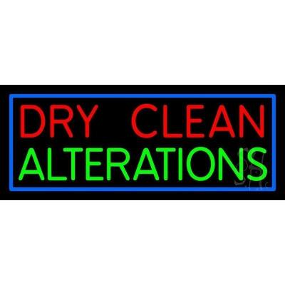 Everything Neon N105-1628 Dry Clean Alterations LED Neon Sign 10 x 24 - inches 
