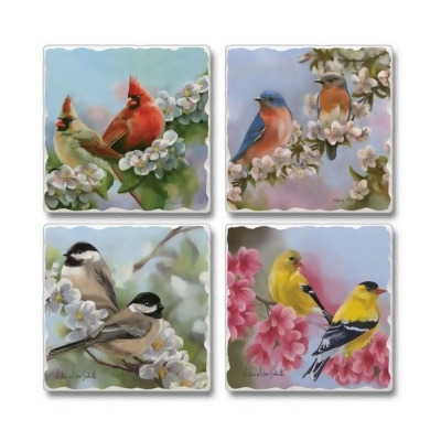 Counter Art CART0500472 Spring Quartet Coasters Assorted Color 
