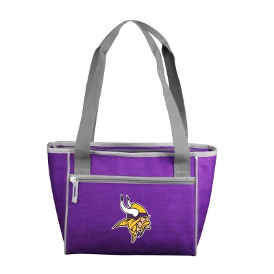 Logo Chair 618-83-CR1 NFL Minnesota Vikings Crosshatch Cooler Tote Bag Holds for 16 Cans 