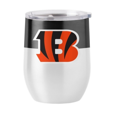 Logo Chair 607-S16CB-11 16 oz NFL Cincinnati Bengals Colorblock Stainless Curved Beverage Can 
