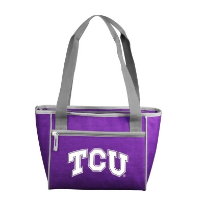 Logo Chair 215-83-CR1 NCAA TCU Horned Frogs Crosshatch Cooler Tote Bag Holds for 16 Cans 
