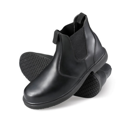 Genuine Grip 7141-9.5W Mens Slip-Resistant Twin Gore Wide Work Boot Black - Size 9.5 