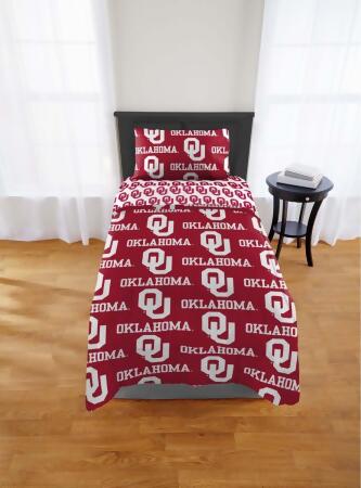 Northwest 1COL-80800-I012-EDC Oklahoma Sooners Twin Bed in Bag Set 