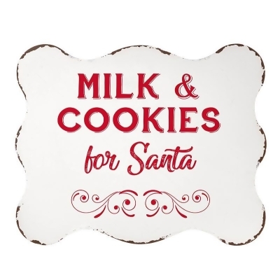 Creative Brands BMR342 10 x 8 in. Milk & Cookies Metal Sign 