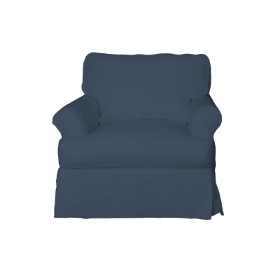 Sunset Trading Horizon T-Cusion Chair Slipcover Only Navy Blue - 34 x 38 x 38 in. 