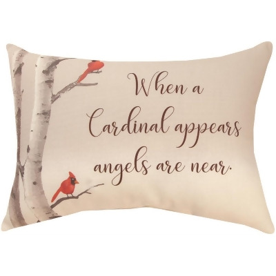 Manual Woodworkers & Weavers SHWACA When A Cardinal Appears Rectangle Pillow 