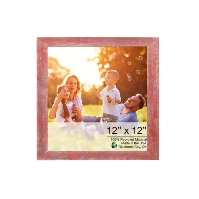 HomeRoots 386529 20 x 24 in. Rustic Farmhouse Red Wood Picture Frame 