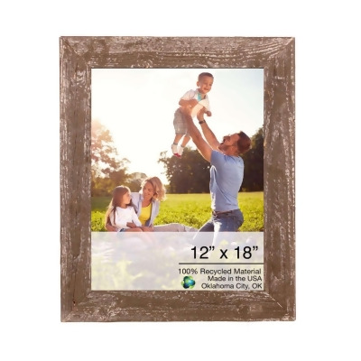 HomeRoots 386507 12 x 18 in. Rustic Farmhouse Brown Wood Picture Frame 