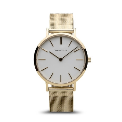 Bering 14134-331 Female Classic Polished Gold Mesh Watch 