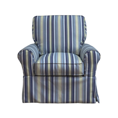 Sunset Trading Horizon Box Cushion Chair Slipcover - Beach Striped 