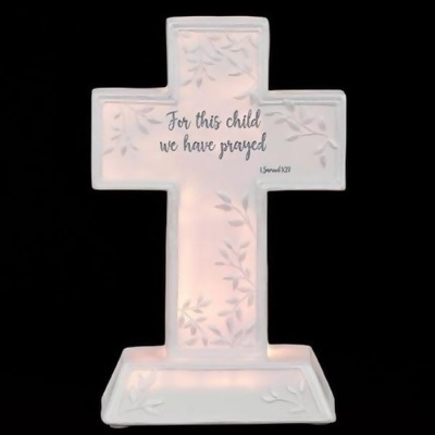Roman 21357X 7 in. Night Light for this Child I Have Prayed Cross 