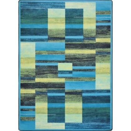 Joy Carpets 1699C-01 Kid Essentials Boomblox Rectangle Teen Area Rugs 01 Teal - 5 ft. 4 in. x 7 ft. 8 in. 