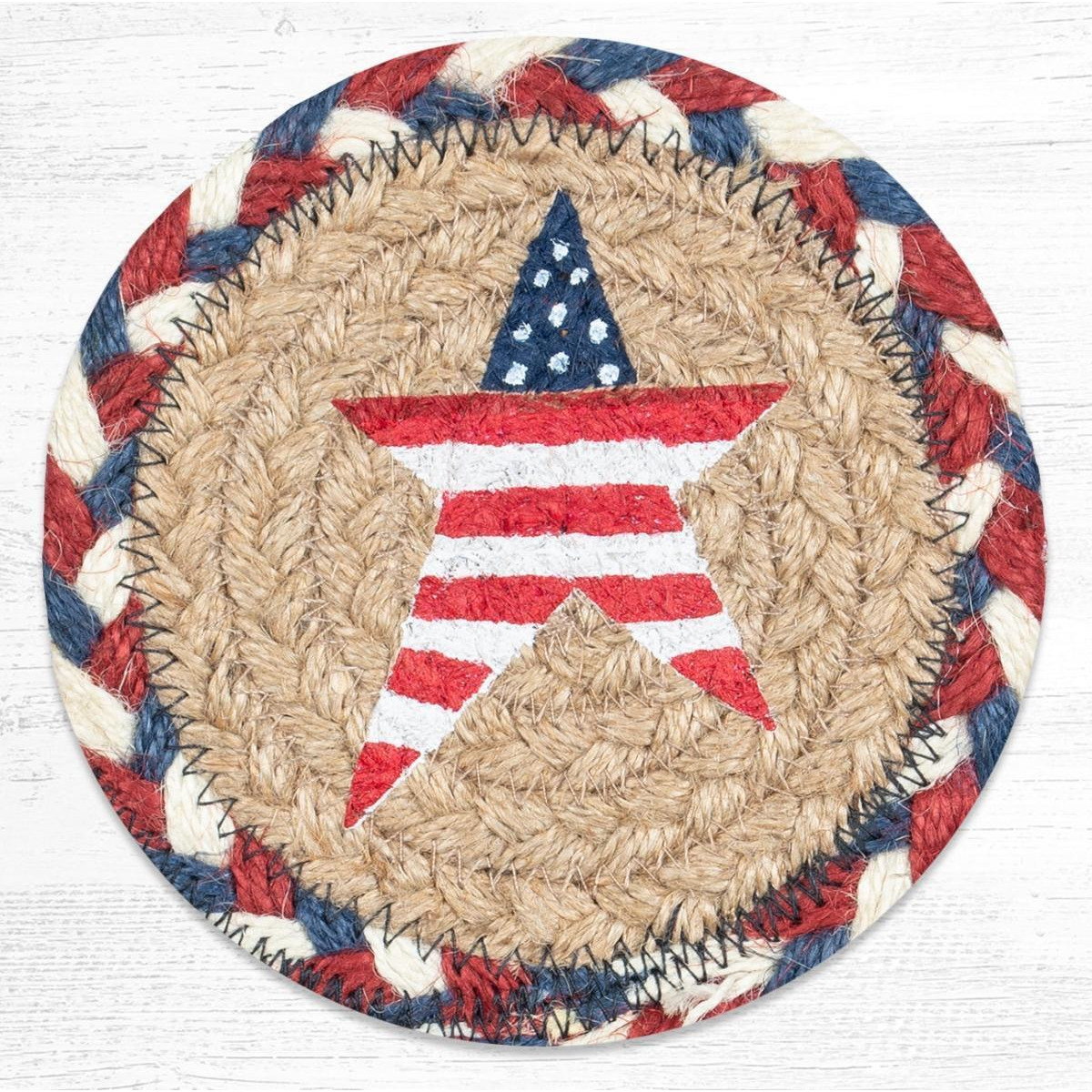 Capitol Importing 31-IC618PAS 5 in. IC-618 Primitive American Star Printed Round Coaster