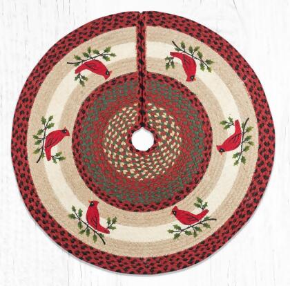 Capitol Importing 97-025HC 30 x 30 in. TSP-25 Round Holly Cardinal Printed Tree Skirt 