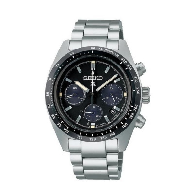 Seiko SSC819 Prospex Solar Chronograph Diver Men Watch, Silver & Black 