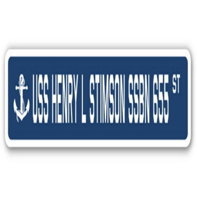 SignMission SSN-624-Henry L Stimson Ssbn 655 USS Henry L Stimson SSBN 655 Street Sign - US Navy Ship Veteran Sailor Gift 