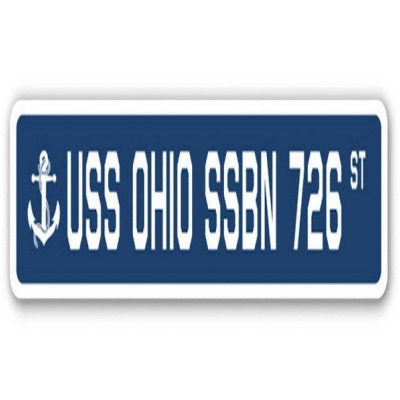 SignMission SSN-624-Ohio Ssbn 726 USS Ohio SSBN 726 Street Sign - US Navy Ship Veteran Sailor Gift 