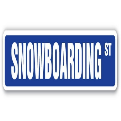 SignMission SS-624-SNOWBOARDING 24 in. Snowboarding Street Sign - Boot Bindings Outerwear Snowboarder Winter 