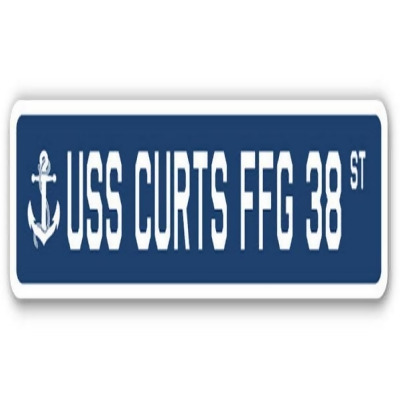 SignMission SSN-Curts Ffg 38 USS Curts FFG 38 Street Sign - US Navy Ship Veteran Sailor Gift 