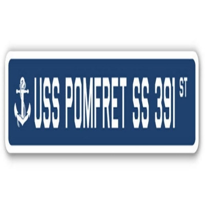 SignMission SSN-624-Pomfret Ss 391 USS Pomfret SS 391 Street Sign - US Navy Ship Veteran Sailor Gift 