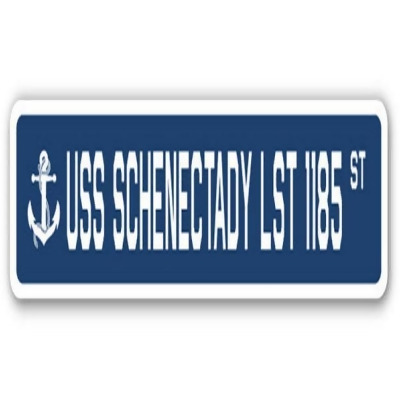 SignMission SSN-Schenectady Lst 1185 USS Schenectady LST 1185 Street Sign - US Navy Ship Veteran Sailor Gift 