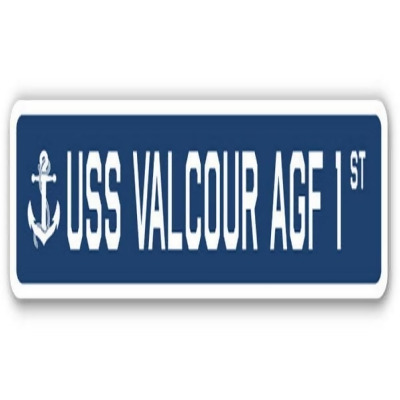 USS VALCOUR AGF 1 Street Sign us navy ship veteran sailor gift 
