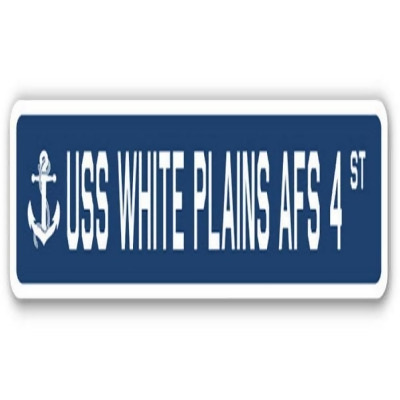 SignMission SSN-624-White Plains Afs 4 USS White Plains Afs 4 Street Sign - US Navy Ship Veteran Sailor Gift 