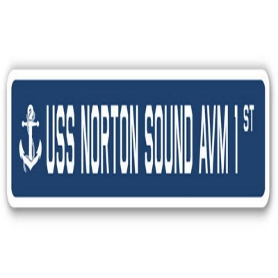 SignMission SSN-624-Norton Sound Avm 1 USS Norton Sound Avm 1 Street Sign - US Navy Ship Veteran Sailor Gift 