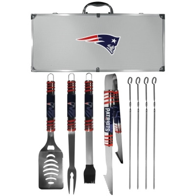 Siskiyou F8BQ120 Unisex NFL New England Patriots 8 Piece Tailgater BBQ Set 