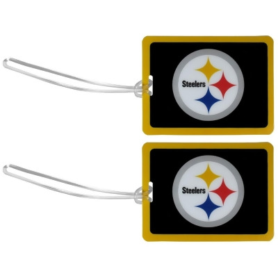 Siskiyou F2LT160 Unisex NFL Pittsburgh Steelers Vinyl Luggage Tag - One Size - Pack of 2 