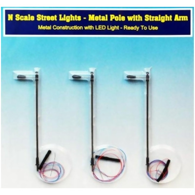 Rock Island Hobby RIH013101 N Scale Street Lights with Single Straight Arms 
