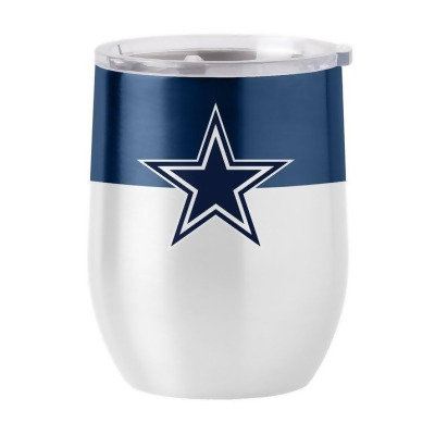 Logo Chair 609-S16CB-11 16 oz NFL Dallas Cowboys Colorblock Stainless Curved Beverage 