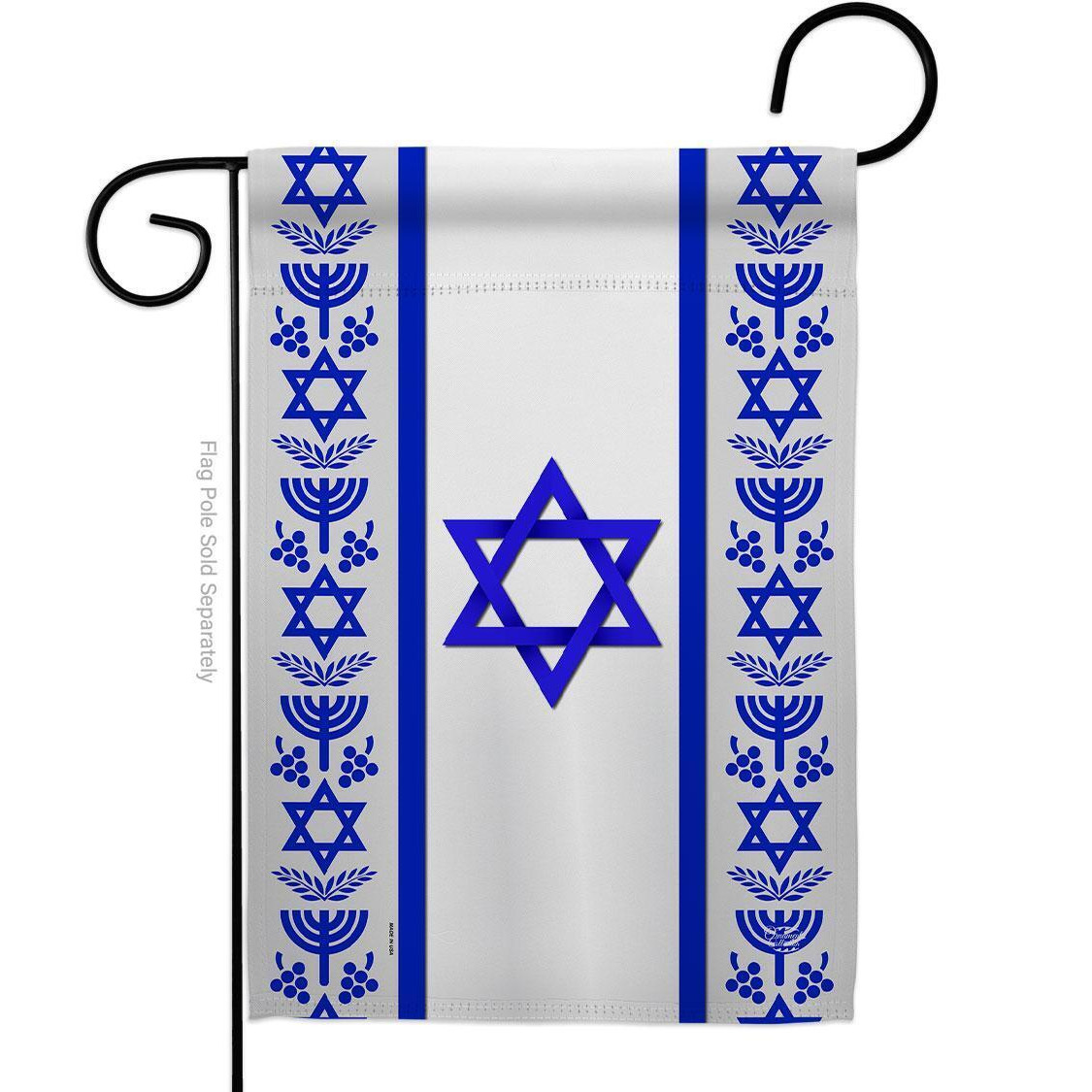 Ornament Collection G190094-BO 13 x 18.5 in. My Israel Regional Nationality Vertical Garden Flag with Double-Sided House Decoration Banner Yard Gift