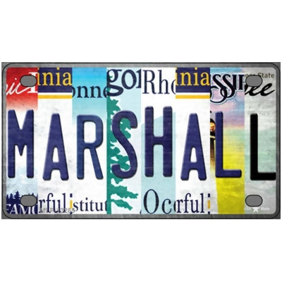Smart Blonde MLP-13285 2.2 x 4 in. Marshall Strip Art Novelty Mini Metal License Plate Tag 