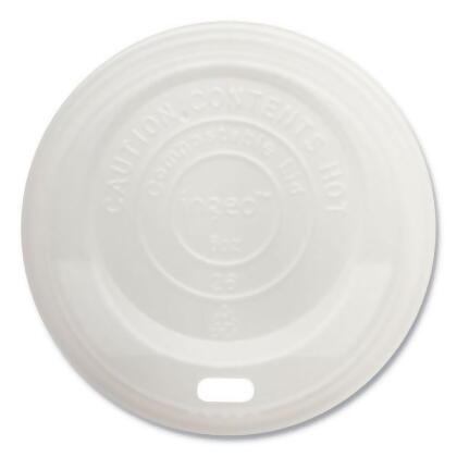 World Centric WORCULCS8 PLA Lids for Hot Cups 8 oz Cups, White - 1000 Count 