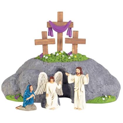 Dicksons TTFIGR-109 Easter Nativity Resin Figurine Set - 4 Piece 