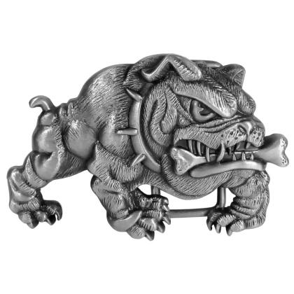Siskiyou U8 2 in. Bulldog with Bone Antiqued Belt Buckle