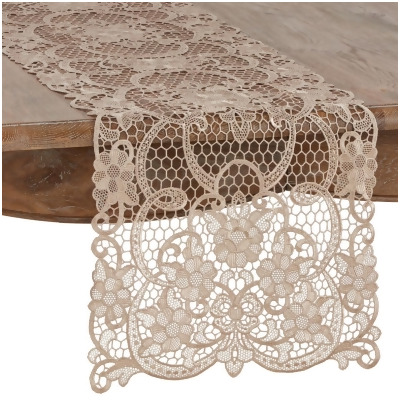 Saro Lifestyle 1738.E1566B 15 x 66 in. Antique Lace Table Runner 