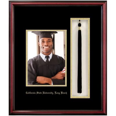 Campus Images CA9235x7PTPC 5 x 7 in. Cal State Long Beach Portrait Frame with Tassel Box Petite Cherry 