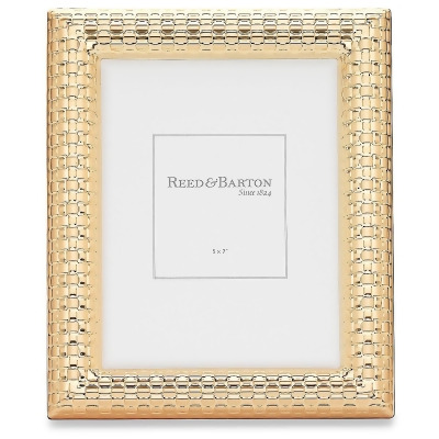 Reed & Barton 4157 5 x 7 in. Watchband Picture Frame in Satin Gold 