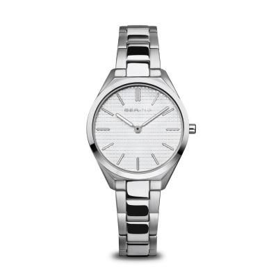 Bering 17231-700 Female Ultra Slim Polished & Brushed Silver Bracelet Watch 