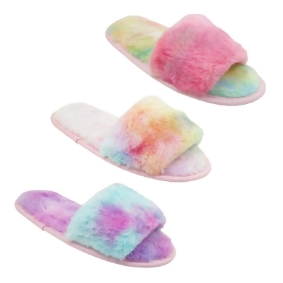 Babe 2362037 Womens Slippers with Tie Dye, Open Toe - Size 5-10 - Case of 36 