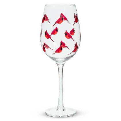 Abbott Collection AB-27-CARDINAL-GOB 9.5 in. Cardinal Wine Glass, Clear & Red 