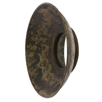 HomeRoots 396685 6 x 20 x 7 in. Jumbo Metal Bowl Wall Mirror, Dark Brown 