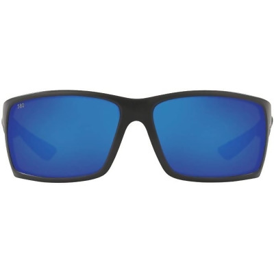 Costa Del Mar 06S9007-90071764 64 mm Men Reefton Polarized Rectangular Sunglasses - Blackout & Blue Mirrored 