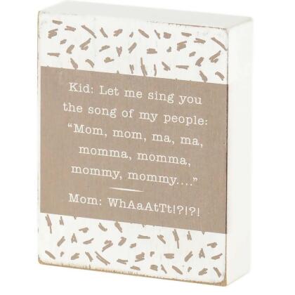 Dicksons TPLK34-262 MOM SONG OF MY TABLETOP PLAUQE WHITE 